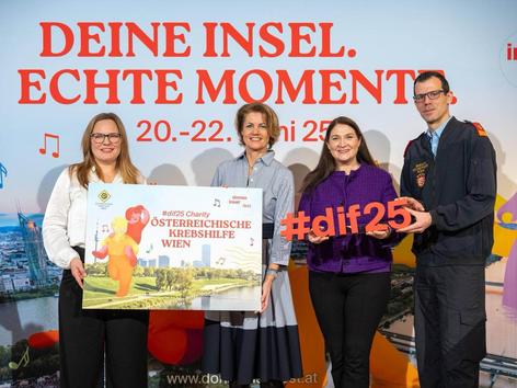 Foto von der Verkündung der Charity-Partnerschaft am Donauinselfest