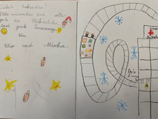 Kinderzeichnung: Krankenhaus