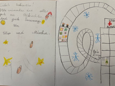 Kinderzeichnung: Krankenhaus