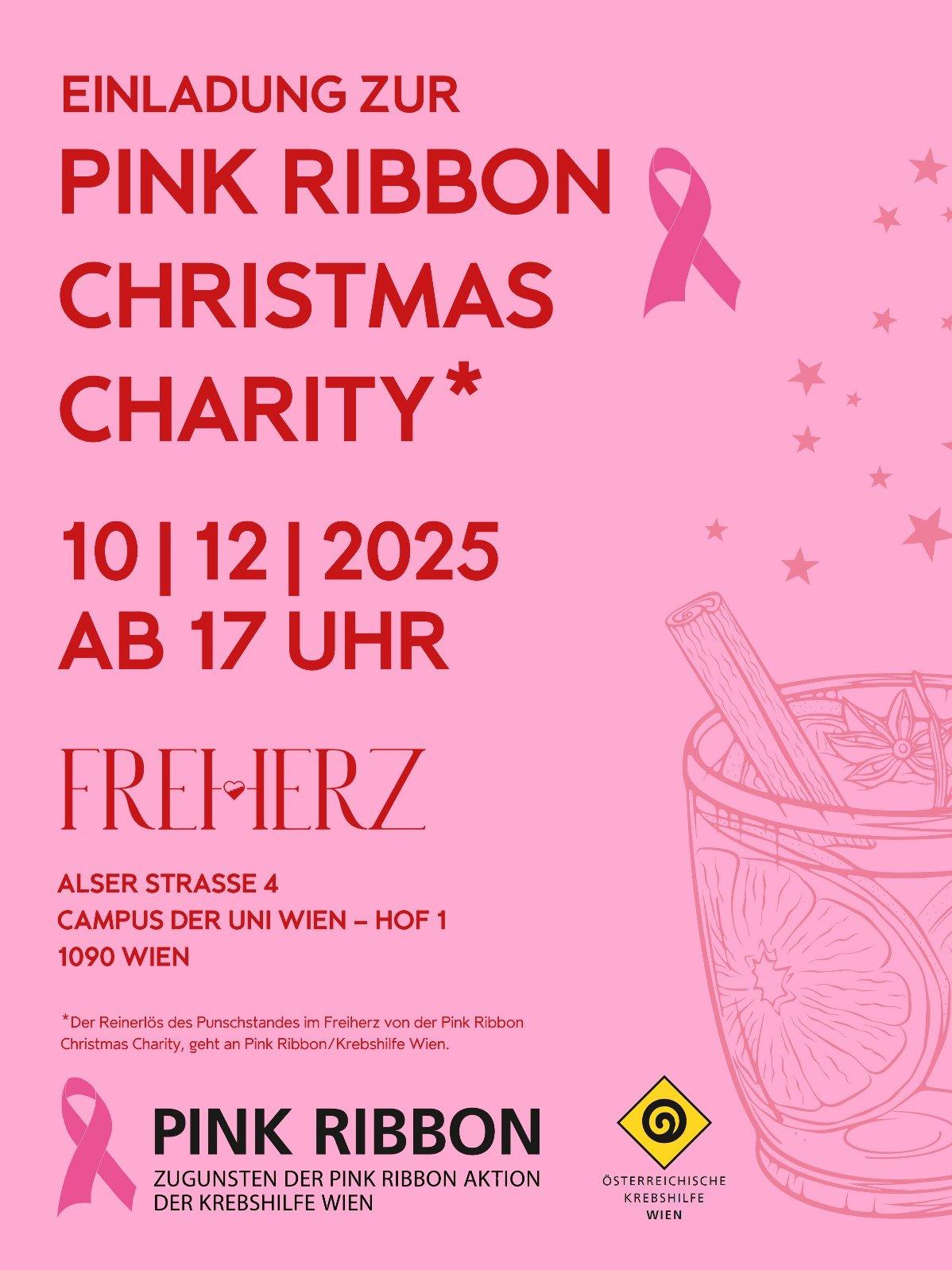 Einladung zur Pink Ribbon Christmas Charity am 10.12.2025