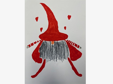 Kinderzeichnung: Wichtel