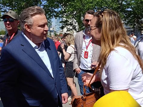 ehem. GF Eva Kern im Gespräch mit Bürgermeister Michael Ludwig